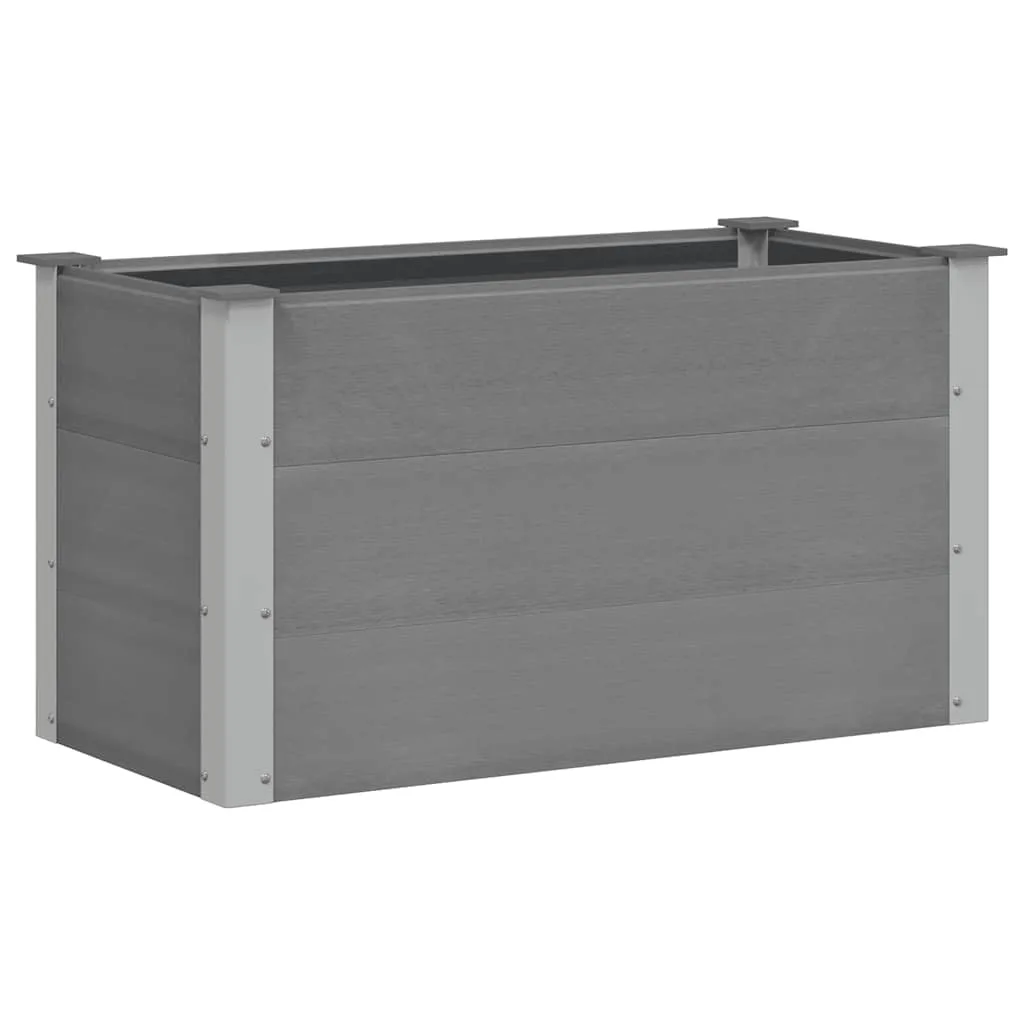 vidaXL Hochbeet WPC 100x50x54cm Grau Pflanzkübel Pflanzkasten Blumenkasten - Bild 1