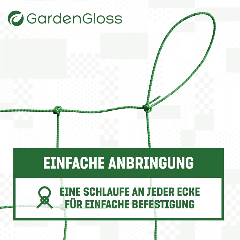 GardenGloss® Ranknetz mit großer Maschenweite für besonders ertragreiche Ernte von Gurken, Tomaten und Anderen Gemüsepflanzen - Rankhilfen für Kletterpflanzen (2m x 10m) – Bild 5