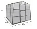 Gewächshaus/Treibhaus G21 GZ 48 - 251 x 191 cm, Stabile und langlebige Konstruktion aus hochwertigen verzinkten Profilen - Thumbnail 9