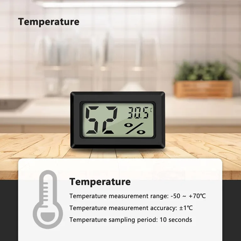 Digital Thermometer Temperatur Luftfeuchtigkeitmessgerät Hygrometer Mini für WohnzimmerInnen Gewächshaus – Bild 3