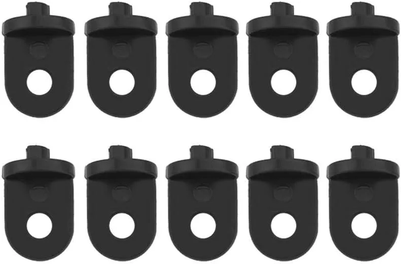 Zerodis 10 Stück Gewächshaus-Clips, zum Aufhängen von Ranken Ernten Körben Blumentöpfen, Blumengarten, Befestigungsset aus Kunststoff Schwarz