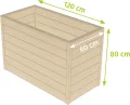 HORI Hochbeet Kit, Holz Stecksystem 80 cm hoch – Pflanzkasten Bausatz aus Fichte, 18 mm Wandstärke für Garten, Gemüsebeet & Kräuterbeet – DIY Pflanzkasten, in 15 Größen: Modell Magdeburg (60x120) - Thumbnail 8