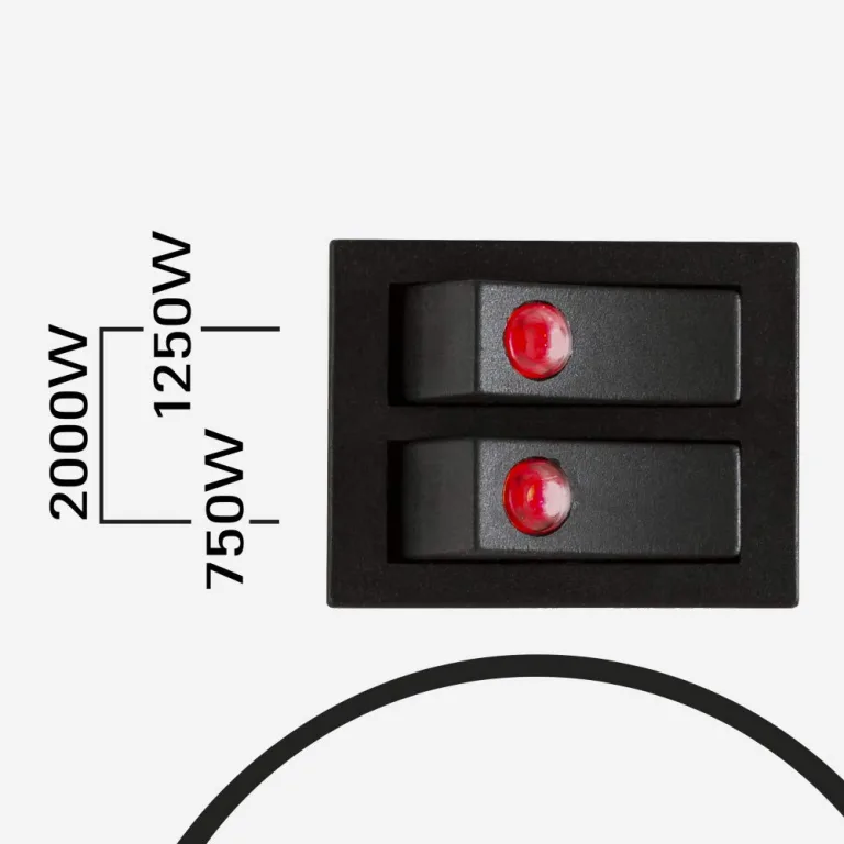 TROTEC Konvektor Heizung TCH 19 E – Heizleistung 750 W / 1250 W / 2000 W – Elektro Heizkörper – Bild 5