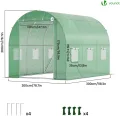 VOUNOT® Gewächshaus Foliengewächshaus Winterfest Tomatenhaus Folientunnel, 3x2x2m 6m² - Thumbnail 6