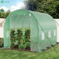 VOUNOT® Gewächshaus Foliengewächshaus Winterfest Tomatenhaus Folientunnel, 3x2x2m 6m² - Thumbnail 3