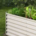 ok-Living Hochbeet Kräuterbeet Gemüsebeet rechteckig 180x90x60cm (LxBxH) Silber Pflanzkasten Frühbeet Aufzucht Beet Garten - Thumbnail 7