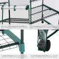 tectake® Mobiles Foliengewächshaus mit 3 Ablagen, Gewächshaus auf Rollen, stabil, UV stabilisierte PVC Folie, schützt Pflanzen vor Kälte, Regen und Frost, für Balkon, Garten Terrasse, 69 x 49 x 133 cm - Thumbnail 4