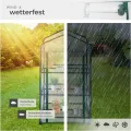 tectake® Mobiles Foliengewächshaus mit 3 Ablagen, Gewächshaus auf Rollen, stabil, UV stabilisierte PVC Folie, schützt Pflanzen vor Kälte, Regen und Frost, für Balkon, Garten Terrasse, 69 x 49 x 133 cm - Thumbnail 5