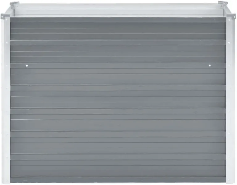 vidaXL Hochbeet Verzinkter Stahl 100x40x77cm Grau Gartenbeet Frühbeet Garten – Bild 8