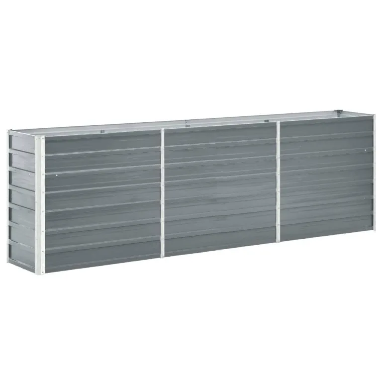 vidaXL Sechseck-Hochbeet aus verzinktem Stahl 129x129x77 cm, Grau, Pflanzkasten mit offenem Boden, wetterfest, für Gemüse, Kräuter und Garten – Bild 8