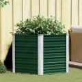 vidaXL Hochbeet Verzinkter Stahl 129x129x77cm Grün Gartenbeet Frühbeet Garten - Thumbnail 2