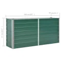 vidaXL Hochbeet Stahl 160x40x77cm Grün Pflanzkasten Blumenkasten Gemüsebeet - Thumbnail 3