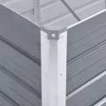 vidaXL Hochbeet aus verzinktem Stahl, 160 x 40 x 45 cm, Grau, Pflanzkübel mit offenem Boden, für Garten, Gemüse und Kräuter, Außenbereich - Thumbnail 7