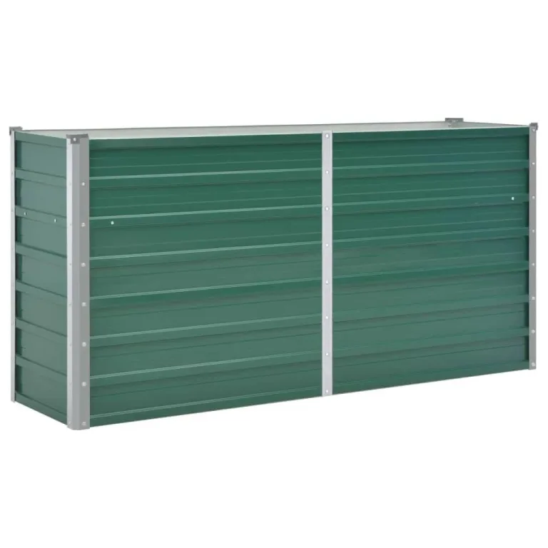vidaXL Hochbeet Verzinkter Stahl 100x40x45cm Grün Gartenbeet Frühbeet Garten – Bild 9