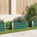 vidaXL Hochbeet Verzinkter Stahl 100x40x45cm Grün Gartenbeet Frühbeet Garten - Thumbnail 2