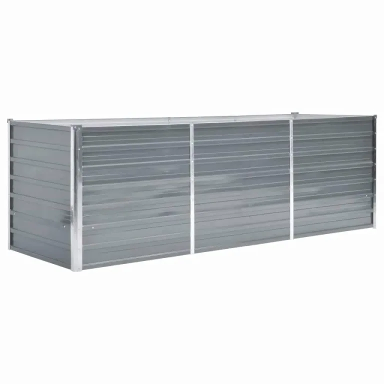 vidaXL Hochbeet Verzinkter Stahl 320x80x45cm Garten Pflanzbeet Blumenkasten – Bild 10