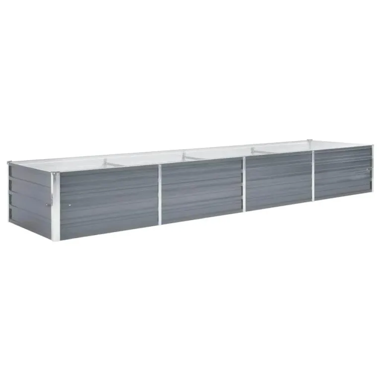 vidaXL Hochbeet Verzinkter Stahl 320x80x45cm Garten Pflanzbeet Blumenkasten – Bild 1