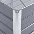 vidaXL Hochbeet Verzinkter Stahl 240x80x77 cm Grau Gartenbeet Pflanzbeet - Thumbnail 7