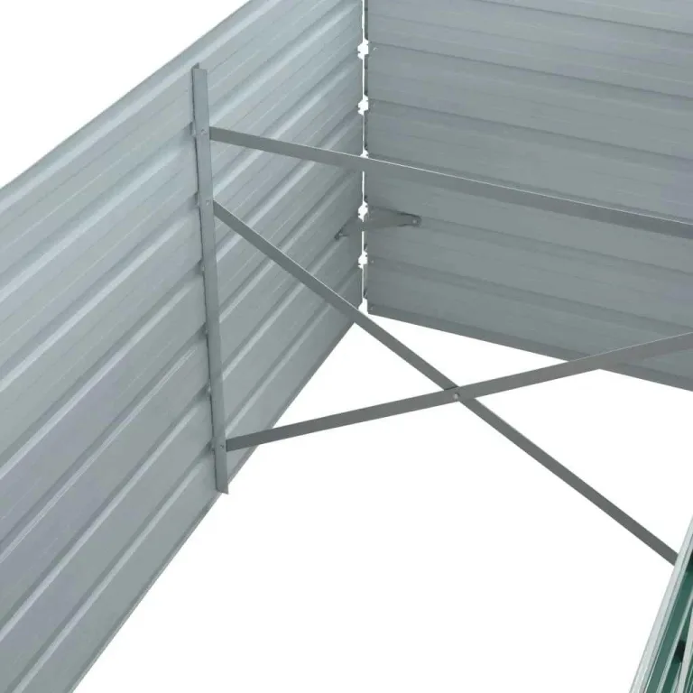 vidaXL Hochbeet Verzinkter Stahl 320x80x45 cm Grün Gartenbeet Pflanzbeet – Bild 5