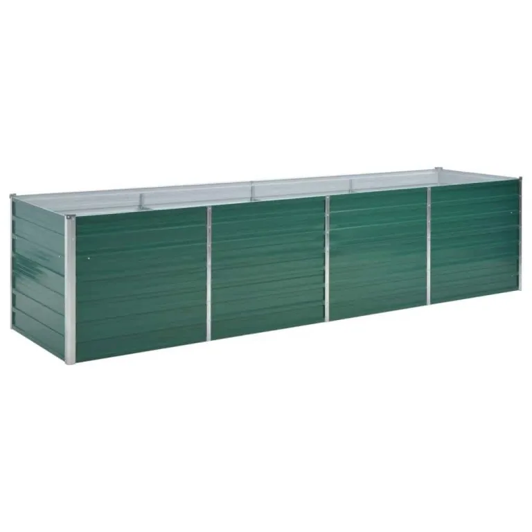 vidaXL Hochbeet Verzinkter Stahl 320x80x45 cm Grün Gartenbeet Pflanzbeet – Bild 10