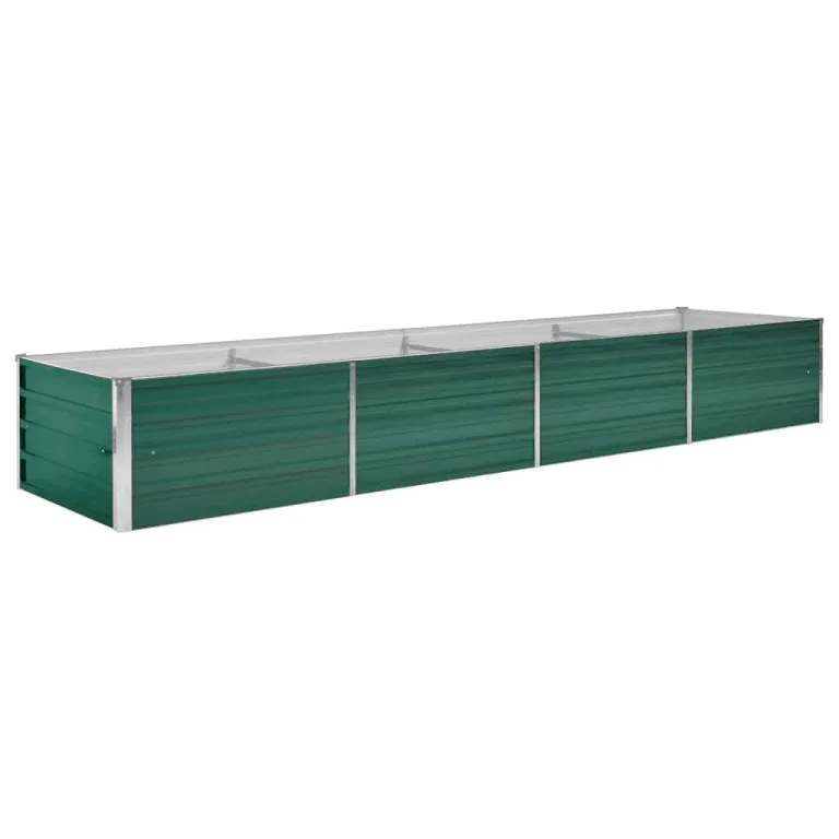 vidaXL Hochbeet Verzinkter Stahl 320x80x45 cm Grün Gartenbeet Pflanzbeet – Bild 1