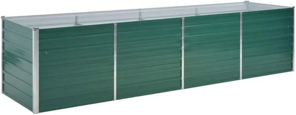vidaXL Hochbeet Verzinkter Stahl 320x80x77 cm Grün Gartenbeet Pflanzbeet - Bild 1