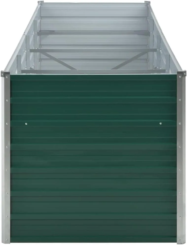 vidaXL Hochbeet Verzinkter Stahl 320x80x77 cm Grün Gartenbeet Pflanzbeet – Bild 8