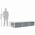 vidaXL Hochbeet Verzinkter Stahl 240x80x45 cm Grau Gartenbeet Pflanzbeet - Thumbnail 4