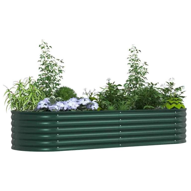 vidaXL Hochbeet Stahl Grau 160x80x81 cm Gemüsebeet Pflanzbeet Frühbeet Garten – Bild 9