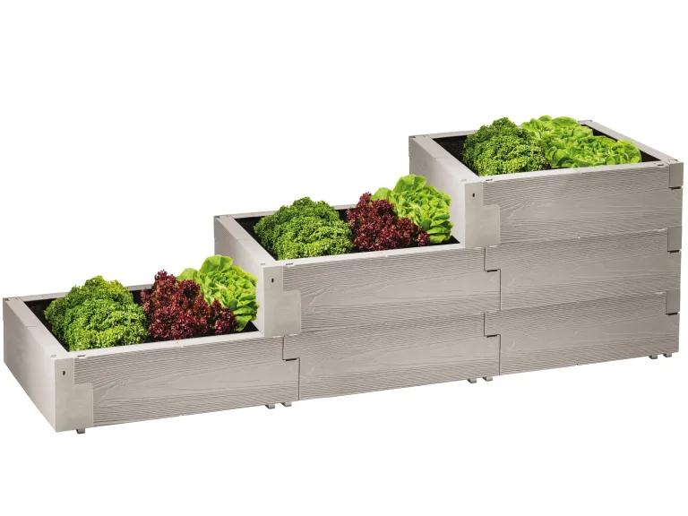 JUWEL Hochbeet Timber Erweiterungs-Set (2 Bausteine in Holzoptik, Vergrößern den Füllinhalt um 60 Liter, Beetsystem mit hoher Wärmeisolierung, Maße 60 cm, Höhe 20 cm, Gemüsebeet) 20477 – Bild 10