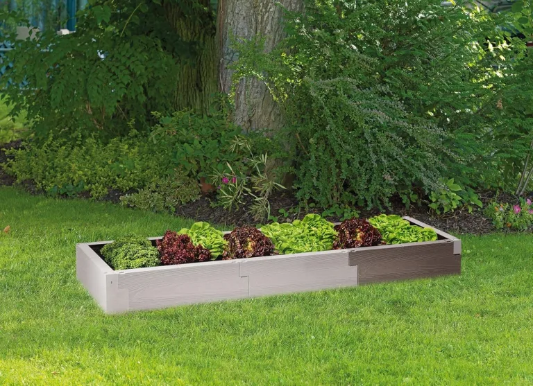 JUWEL Hochbeet Timber Erweiterungs-Set (2 Bausteine in Holzoptik, Vergrößern den Füllinhalt um 60 Liter, Beetsystem mit hoher Wärmeisolierung, Maße 60 cm, Höhe 20 cm, Gemüsebeet) 20477 – Bild 1