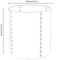 vidaXL Hochbeet Stahl Grau 80x80x81 cm Gemüsebeet Pflanzbeet Frühbeet Garten - Thumbnail 7