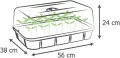 EDA – Mini-Gewächshaus 15,7 Liter – Größe L – 56 x 38 x 24 cm – Anthrazit - Thumbnail 4
