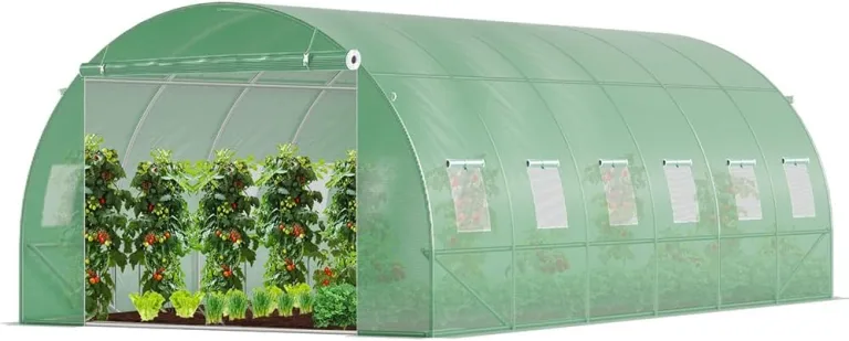 VOUNOT® Gewächshaus Foliengewächshaus Winterfest Tomatenhaus Folientunnel, 3x3x2m 9m² – Bild 9