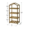 VegTrug® Gewächshaus - Foliengewächshaus mit 4 Ebenen & FSC-Holzrahmen - Anzuchthaus für Garten, Balkon & Terrasse - Pflanzregal mit PE-Abdeckung & Reißverschluss - Natural 71x49x158 cm - Thumbnail 4
