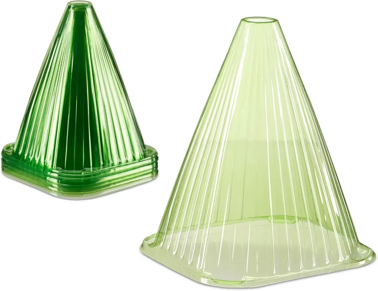 Relaxdays 96 x Pflanzenschutz, Pflanzenschutz, Schutz vor EIS, Schnecken und Vögeln, PVC, Grün – Bild 1