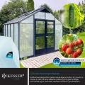 KESSER® 14x Polycarbonat Hohlkammerstegplatten 4mm | 10,25m² Doppelstegplatte - 60,5 x 121 | Stegplatten UV-beständig Für Gewächshaus Gartenbau Carports | 50xKlammern, 50xZ-Clips & 30xGewächshausclips - Thumbnail 4