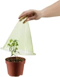 48 x Pflanzenhut im Set, Pflanzhilfe, Pflanzenschutz vor Frost, Schnecken & Vögeln, PVC, H: 22 cm, Pflanzglocke, grün - Thumbnail 7