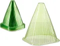 48 x Pflanzenhut im Set, Pflanzhilfe, Pflanzenschutz vor Frost, Schnecken & Vögeln, PVC, H: 22 cm, Pflanzglocke, grün - Thumbnail 1