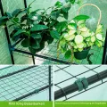 Ohuhu Gewächshaus Foliengewächshaus 3 Tiers 12 Regale | Winterfest & Stabil | Tomatengewächshaus für Pflanzen mit PE-Abdeckung | Tomatenhaus für Garten 145x145x195 cm Grün - Thumbnail 3