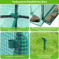 Ohuhu Gewächshaus Foliengewächshaus 3 Tiers 12 Regale | Winterfest & Stabil | Tomatengewächshaus für Pflanzen mit PE-Abdeckung | Tomatenhaus für Garten 145x145x195 cm Grün - Thumbnail 5
