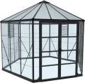 Canopia by Palram Gewächshaus gross Oasis 12 Treibhaus 316x363 cm Aluminium grau Tomatenhaus Polycarbonatplatten UV-beständig - Thumbnail 1