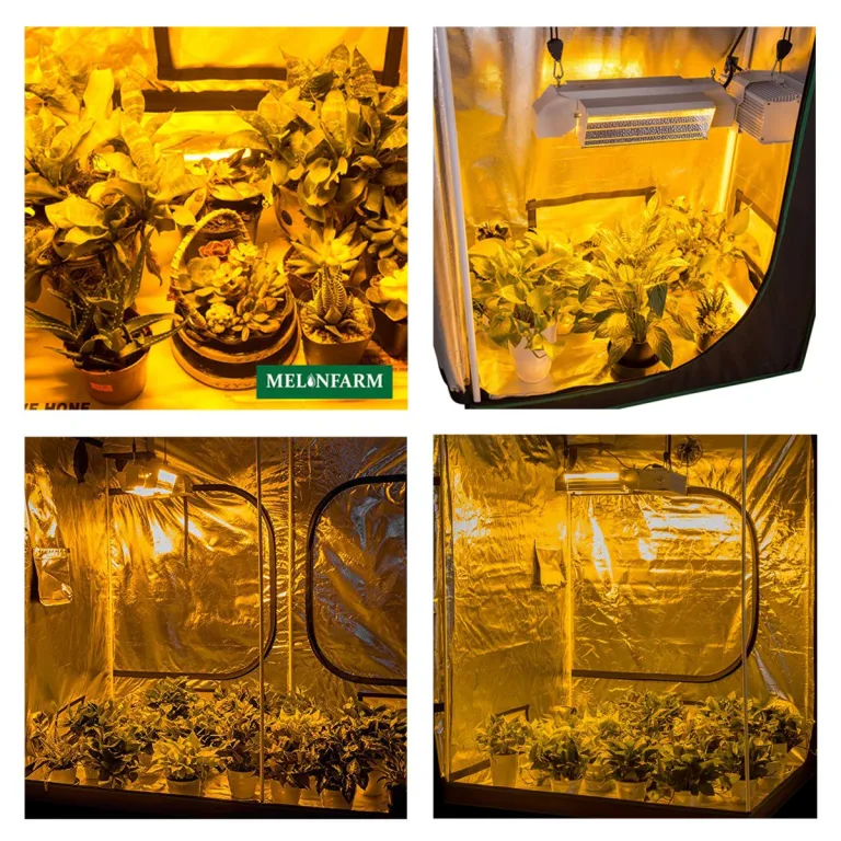 Grow-Zelt, hochreflektierendes 600D-Diamant-Mylar-Gewebe mit Beobachtungsfenster und Bodenschale für hydroponischen Indoor-Pflanzenanbau, 152,4 x 152,4 x 203,2 cm – Bild 6