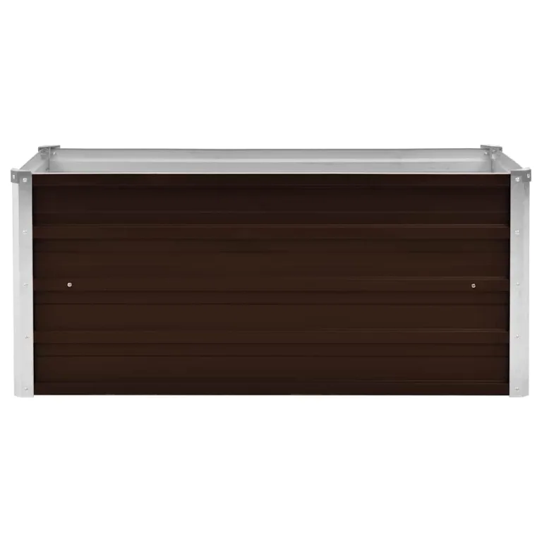 vidaXL Hochbeet Blumenkasten Pflanzkasten Pflanzkübel Blumenkübel Pflanztopf Blumentopf Gemüsebeet Pflanzbeet Braun 100x40x45cm Verzinkter Stahl – Bild 6
