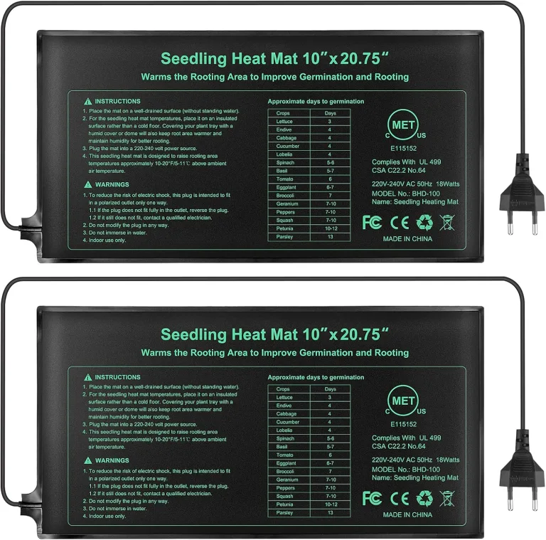 RIOGOO Heizmatte Wärmematte für Sämling Germination und Haustier,Wasserkultur-Samen-Reptil-Betriebsheizungs-Auflage mit Abschaltschutz sicher und haltbar 24 * 52cm CER bestätigt(2 Stück) – Bild 1