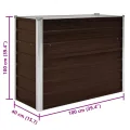 vidaXL Hochbeet Blumenkasten Pflanzkasten Pflanzkübel Blumenkübel Pflanztopf Blumentopf Gemüsebeet Pflanzbeet Braun 100x40x77cm Verzinkter Stahl - Thumbnail 3