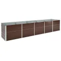 vidaXL Hochbeet Blumenkasten Pflanzkasten Pflanzkübel Blumenkübel Pflanztopf Blumentopf Gemüsebeet Pflanzbeet Braun 100x40x77cm Verzinkter Stahl - Thumbnail 8