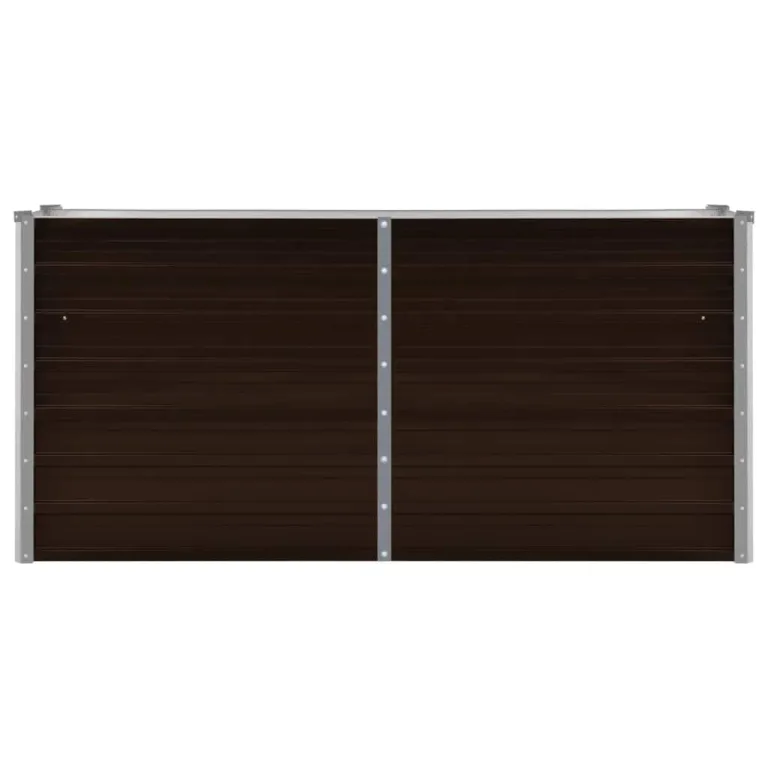 vidaXL Hochbeet Blumenkasten Pflanzkasten Pflanzkübel Blumenkübel Pflanztopf Blumentopf Gemüsebeet Pflanzbeet Braun 160x40x77cm Verzinkter Stahl – Bild 6