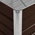 vidaXL Hochbeet Blumenkasten Pflanzkasten Pflanzkübel Blumenkübel Pflanztopf Blumentopf Gemüsebeet Pflanzbeet Braun 160x40x77cm Verzinkter Stahl - Thumbnail 4