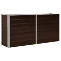 vidaXL Hochbeet Blumenkasten Pflanzkasten Pflanzkübel Blumenkübel Pflanztopf Blumentopf Gemüsebeet Pflanzbeet Braun 160x40x77cm Verzinkter Stahl - Thumbnail 1